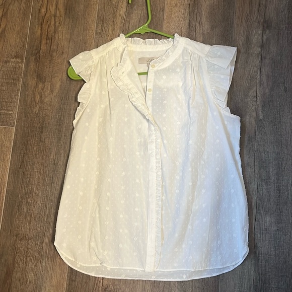 Tops - NWT size small loft top white button down